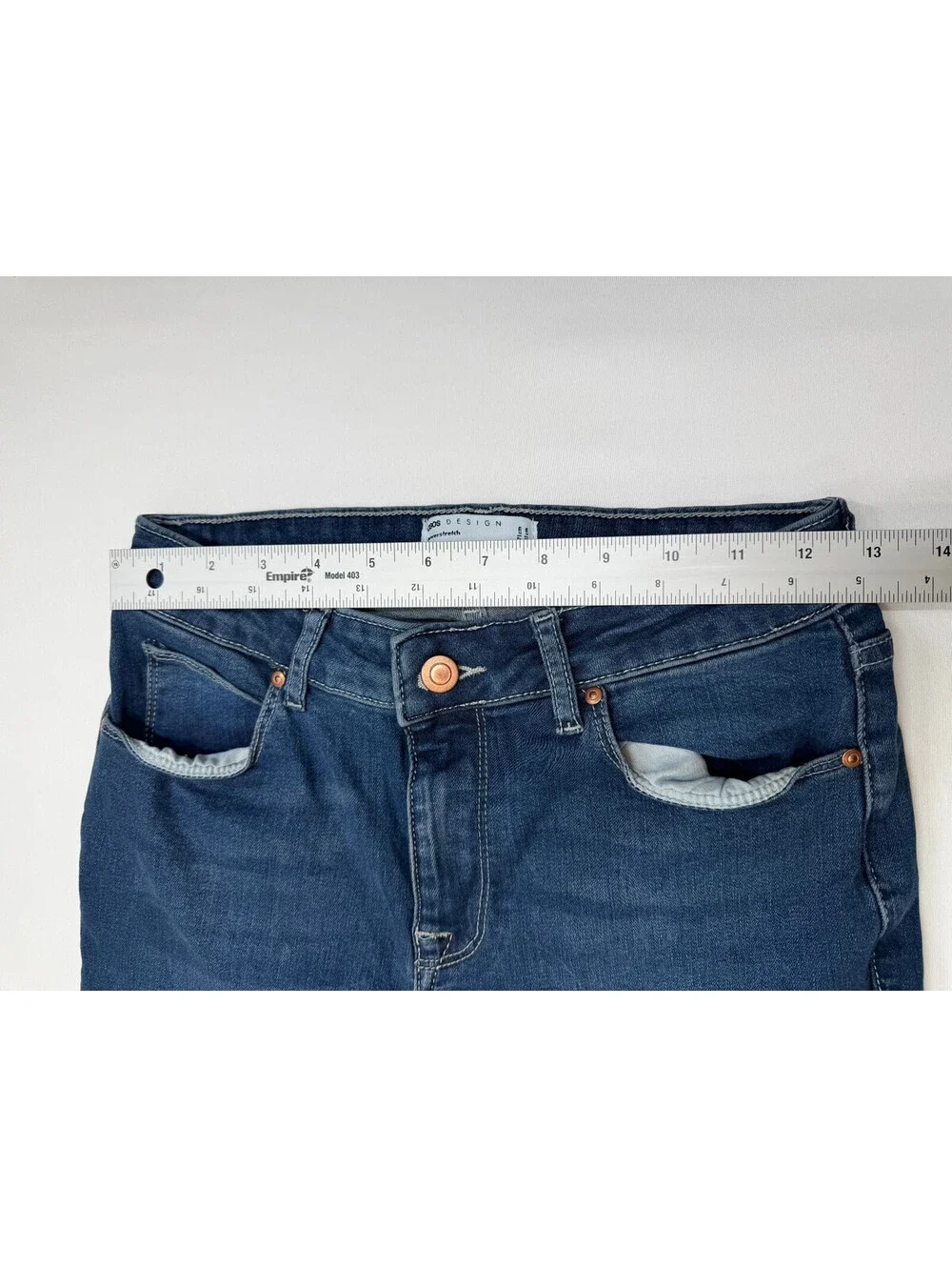 Asos Design Men's Skinny Jeans Slim Fit Dark Wash Stretch Mid-Rise Size 28 Blue